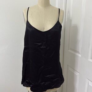 Enza Costa Satin Side Slit Camisole NEW